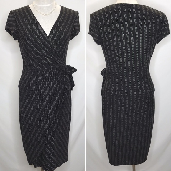 black and silver striped dress